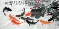 Fish & Lotus - pintura chinesa