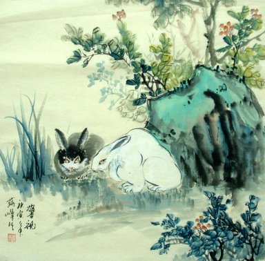 Rabbit - Peinture chinoise