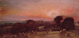 A Hayfield Near East Bergholt At Sunset 1812