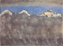 Eiger Mönch e Jungfrau in chiaro di luna 1908 1