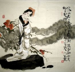 Tired girl-Pijuan - Chinese Painting