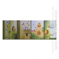 Tangan-Dicat Floral Oil Painting - Set 4