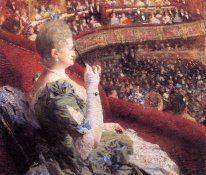 Madame Edmond Picard nella sua casella di Al Theatre De La Monna