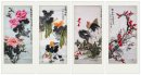 Oiseaux et fleurs - FourInOne - Peinture chinoise