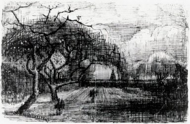 Canonica Con alberi in fiore 1884