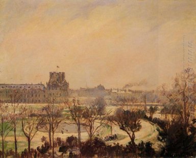 le Jardin des Tuileries effet neige 1900