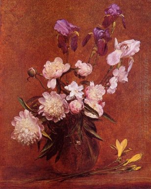 Bouquet de pivoines et d\'iris 1884