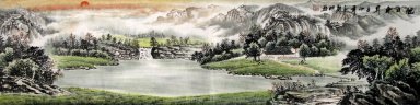 Montagnes et l\'eau - peinture chinoise