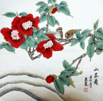 Camellia & Birds - Chinesische Malerei