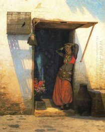 Womanof Cairo at Her Door