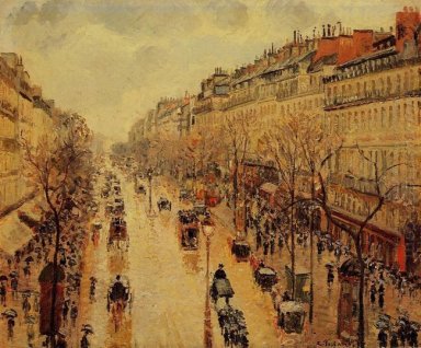 Boulevard Montmartre après-midi sous la pluie 1897