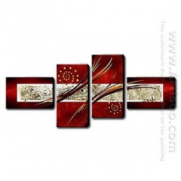 Hand-painted Oil Painting Abstract - Set of 4