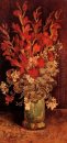 Vaso con gladioli e garofani 1886