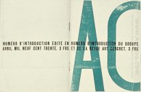 Cover Of The Launch Issue Of Art Concret 1930