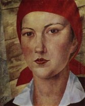 Girl In Red Scarf Worker 1925