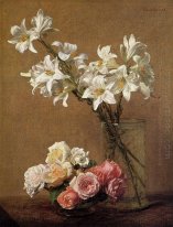 Roses And Lilies 1888