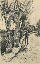 Route avec des saules têtards 1881 1