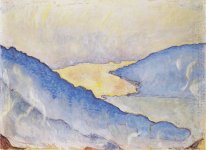 Abendnebel auf dem Thunersee 1908