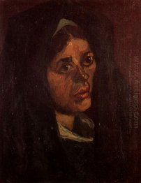 Head Of A Peasant Woman In A Green Shawl 1885