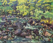 Forest Stream In Champery 1916