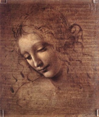 Head Of A Young Woman With Cheveux dans le vent Leda