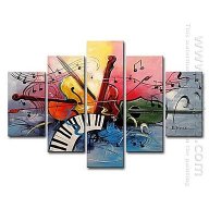 Hand-painted Oil Painting Still Life Oversized Wide - Set of 5