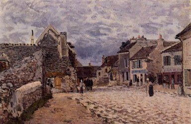 rue du village gris temps 1874