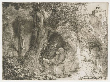 St Francis unter einem Baum Beten 1657