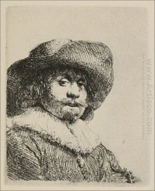 Un Ritratto Di Un Uomo con un ampio Brimmed cappello e un Ruff 1