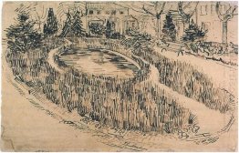 Public Garden With Vincent S House In The Background 1888