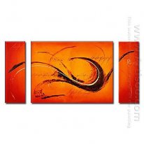 Hand-painted Oil Painting Abstract Oversized Wide - Set of 3