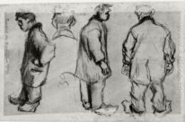 Studies Of Three Peasants And A Head 1885