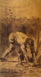 Reaper With Sickle After Millet 1881