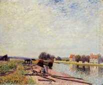 barges on the loing saint mammes 1884