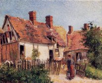 casas viejas en Eragny 1884