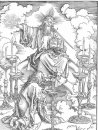 st john vision av Kristus och de sju ljusstakarna 1498