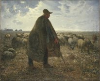 Shepherd Tending His Flock