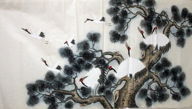 Crane - Peinture chinoise