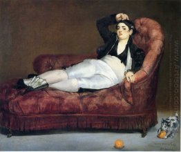 young woman reclining in spanish costume 1863