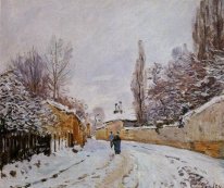 Strada sotto Louveciennes neve