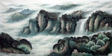 Waterfall - Lukisan Cina