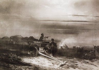 vivac en el desierto convoy Chumakov 1867