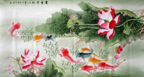 Fish & Lotus - pintura chinesa