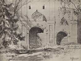 Entrance Gate Of Savvinsky Monastery Near Zvenigorod 1884