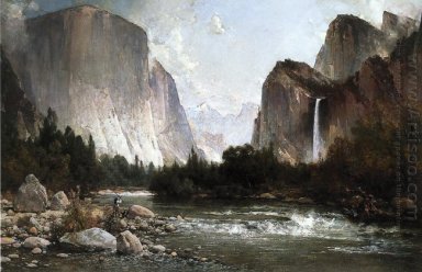 Piute Vissen op de rivier Merced, Yosemite Valley 1891