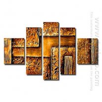 Hand-painted Abstract Oil Painting - Set of 5