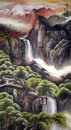 Montanhas e cachoeira - Pintura Chinesa