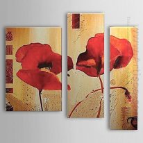 Hand-painted Oil Painting Floral - Set of 3