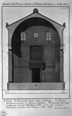 Schnittansicht des Pronaos Oder Portico des Tempels von Honor Ei