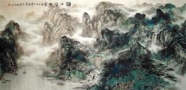 Montaña, río - la pintura china